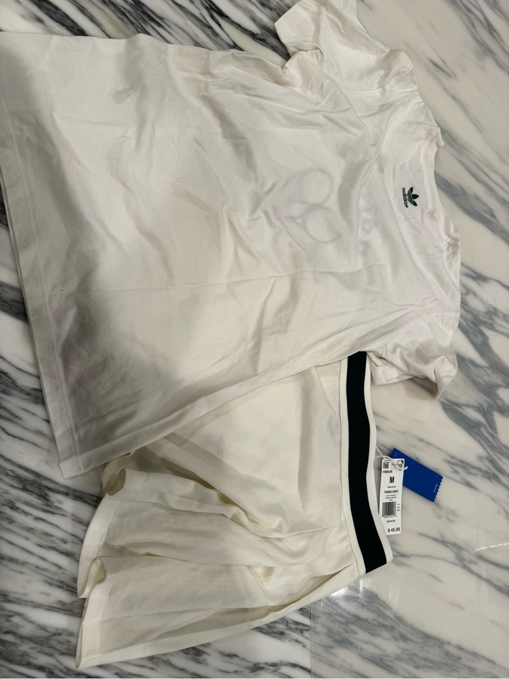 adidas Tennis Skirt with Tennis Cream Graphic Racquet Tee - Picture 2 of 10